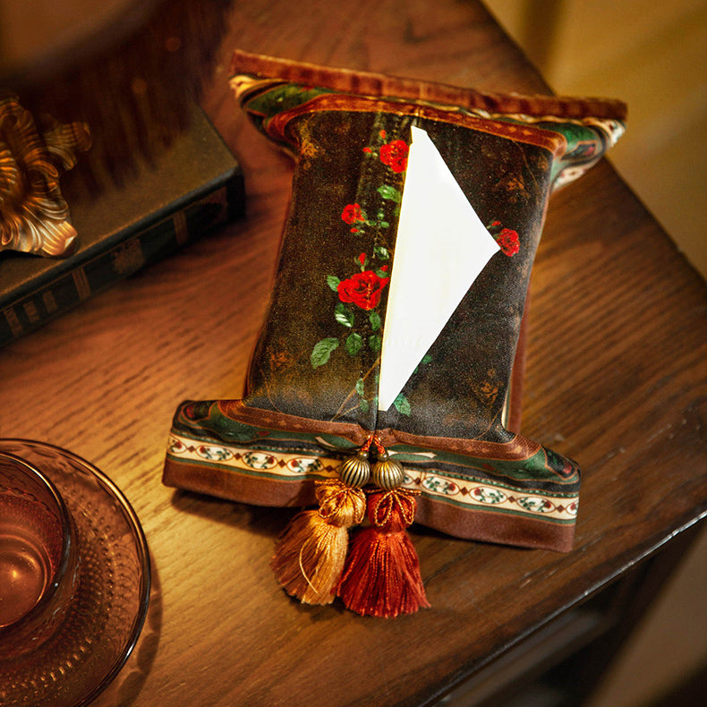 2design european rose art tissue case