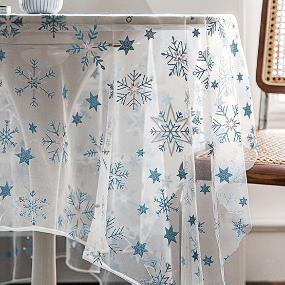 crystal snow table cover