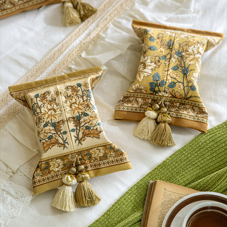 2design retro yellow flower tissue case