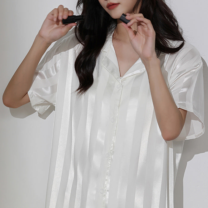 4color onepiece stripe roomwear