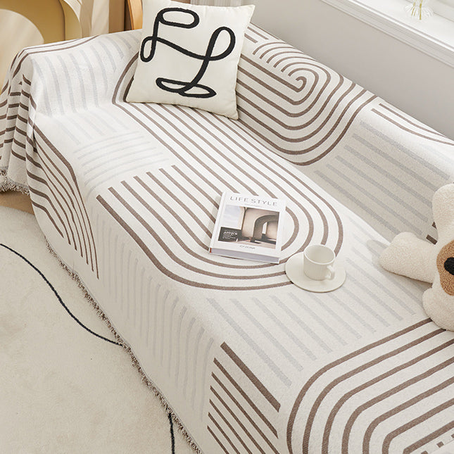4color two tone line sofa cover