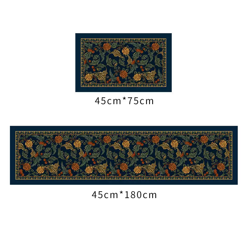 4design retro flower kitchen mat