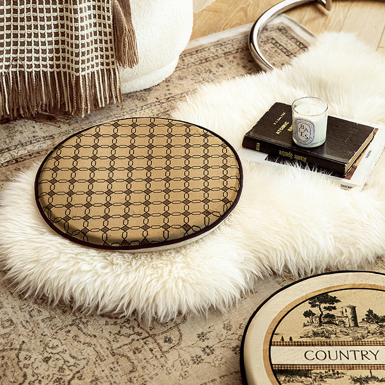 country road logo round cushion