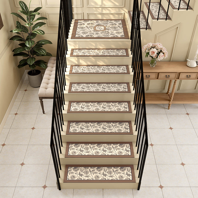 elegant sketch flower step mat