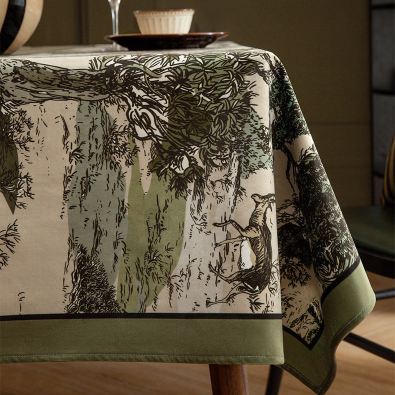 green persevere logo table cloth