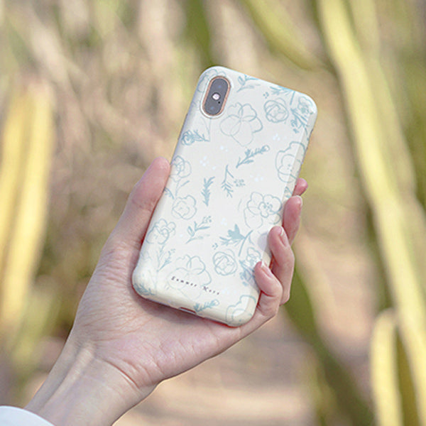 feminine blue flower iPhone case
