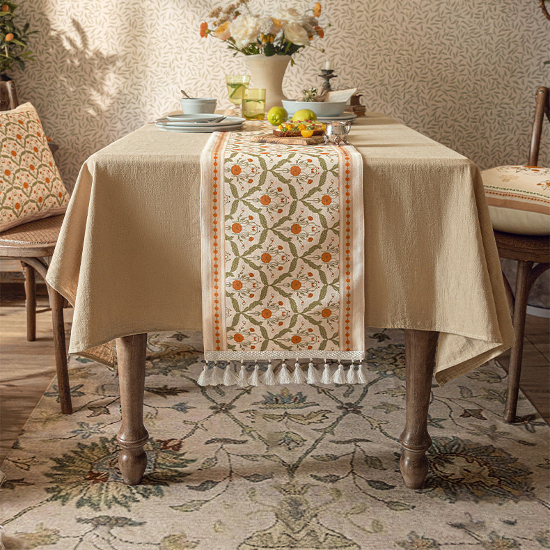 orange margarita table runner