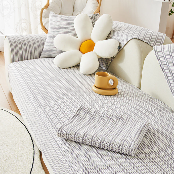 4color simple border sofa cover