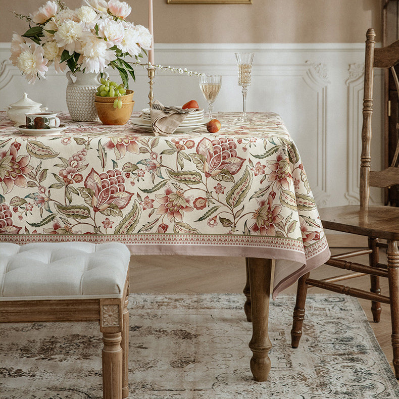 pink like a dream flower table cloth