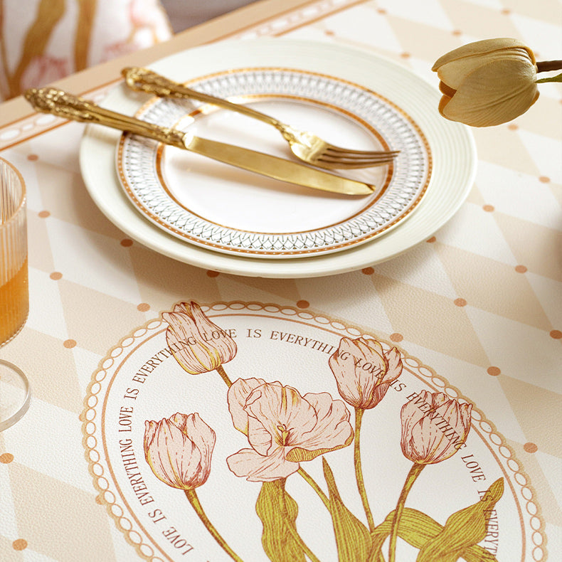 pink tuilp everthing place mat