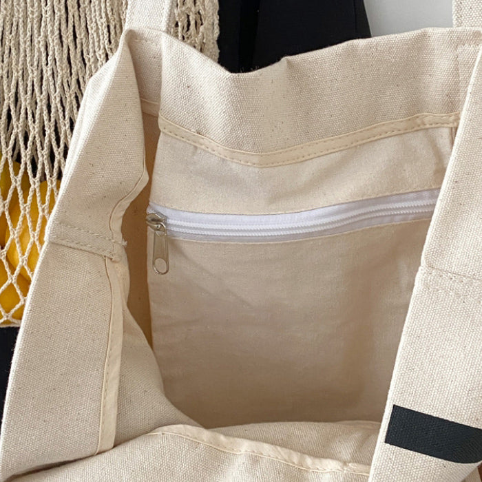 2color be nice logo tote bag