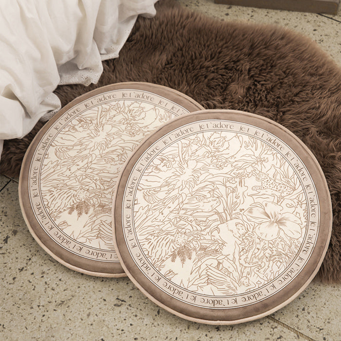 meilleure nature brown round cushion