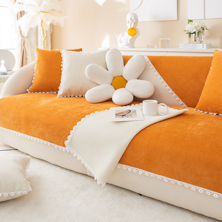 【即納】5color natural flower sofa cover / orange