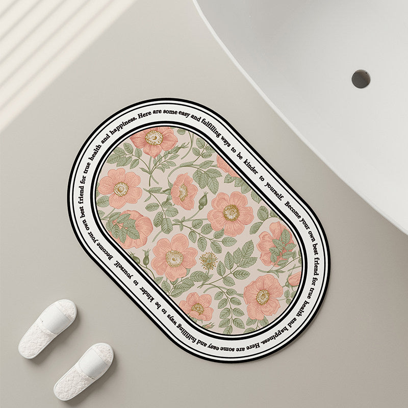 5design brilliant flower bath mat
