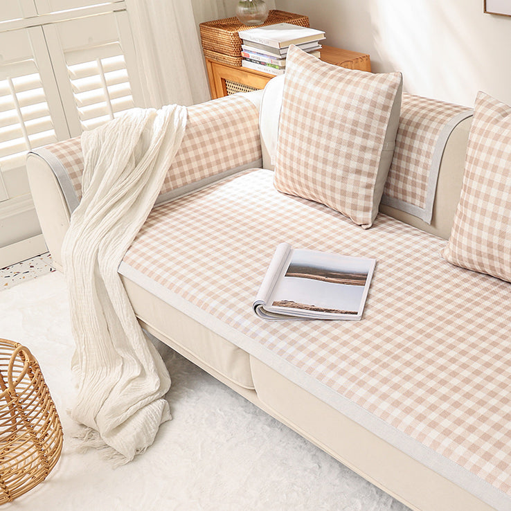 6color pail gingham check sofa cover