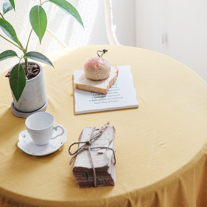 4color round frills tablecloth