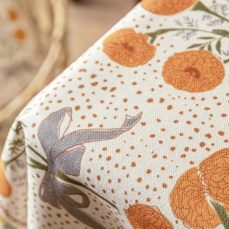 orange margarita table cloth