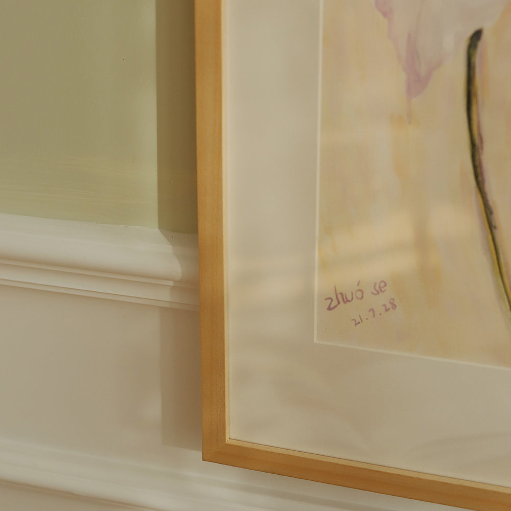 purple gladiolus poster & frame SET