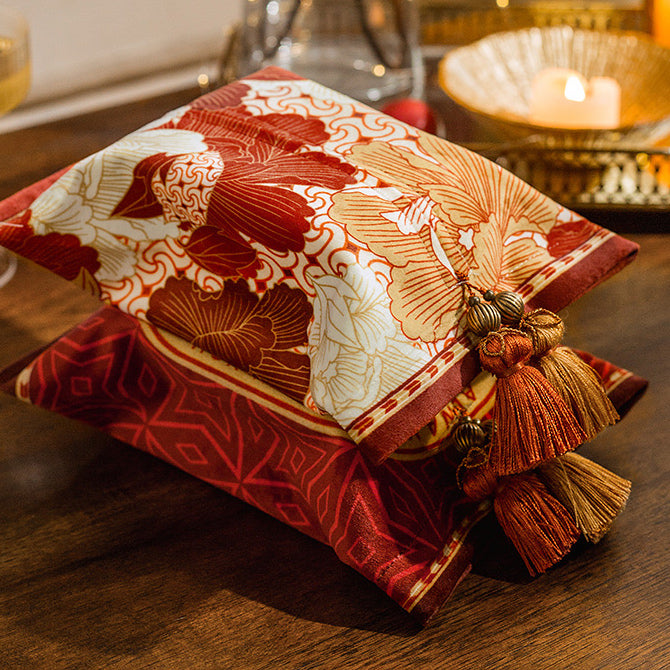 2design red flower tissue case