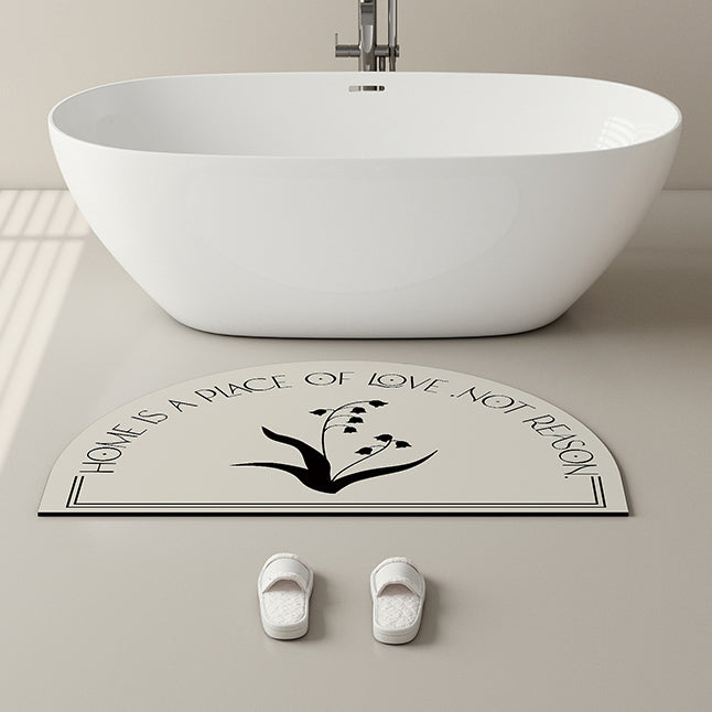 2design monotone flower bath mat