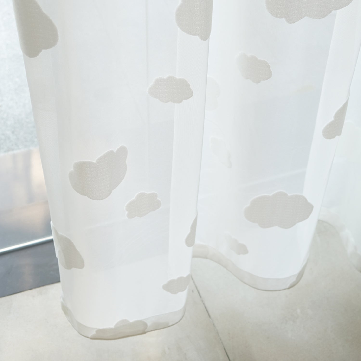 cloud pattern lace curtain