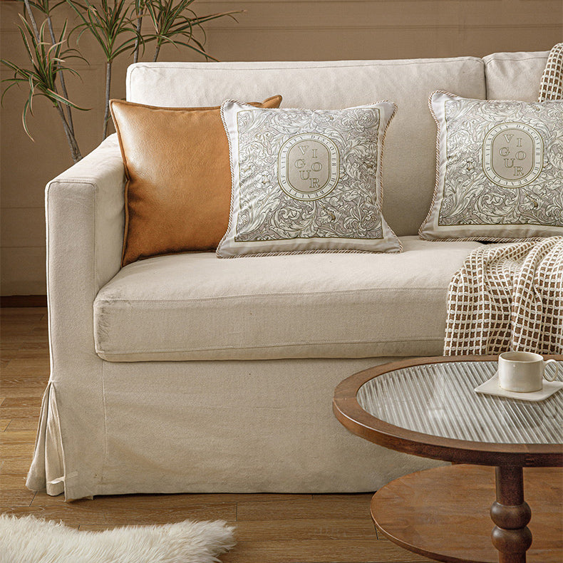 vigour luxury logo square cushion