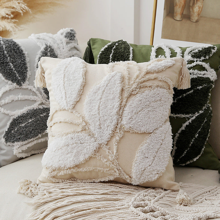 3color boa leaf cushion