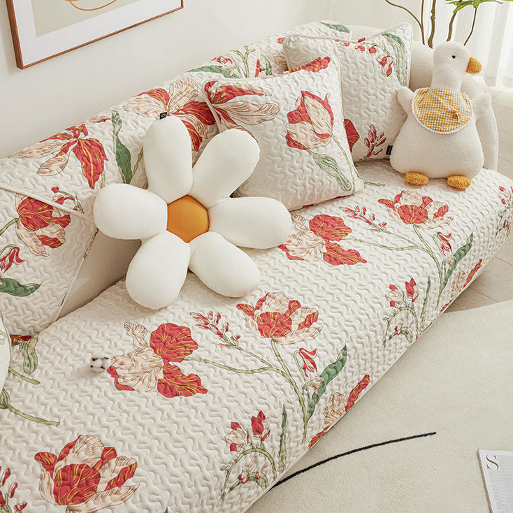 4design retro girly flower sofa cover