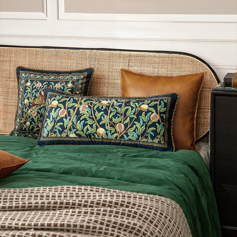 american retro pomegranate square cushion