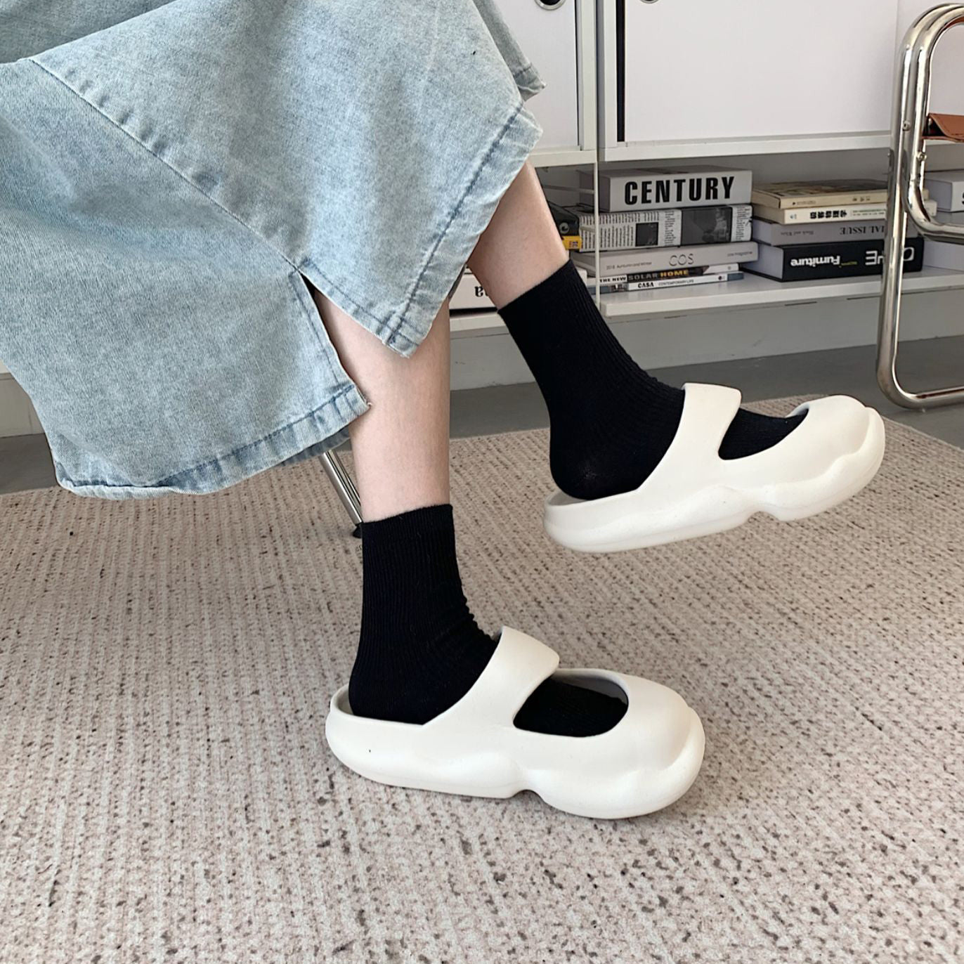 5color strap rubber roomshoes
