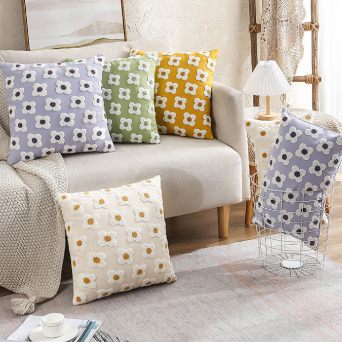 6color boa flower cushion