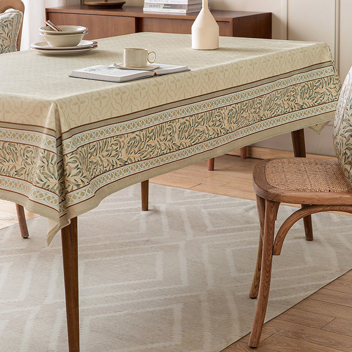 leaves art logo table cloth