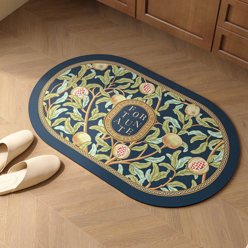 american retro pomegranate bath mat