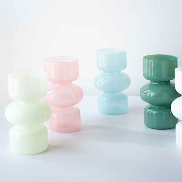 6color constriction glass vase