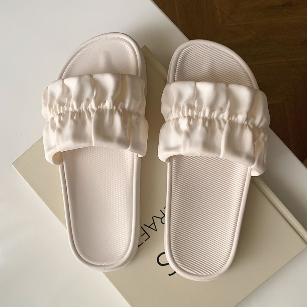 3color gather rubber roomshoes