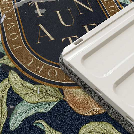 american retro pomegranate door mat