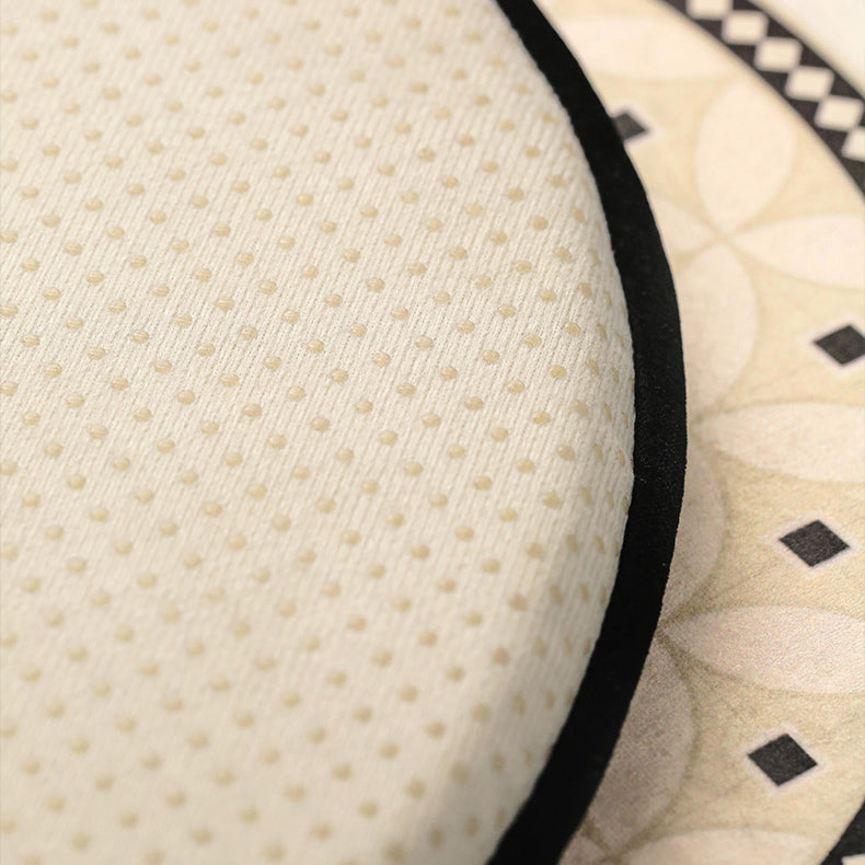 2color brown retro tile cushion
