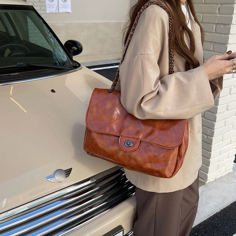 3color diamond stitch bag