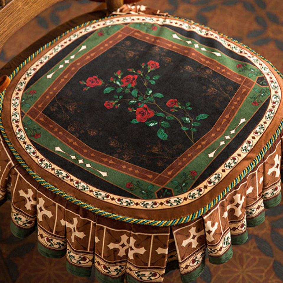 european rose art chair cover