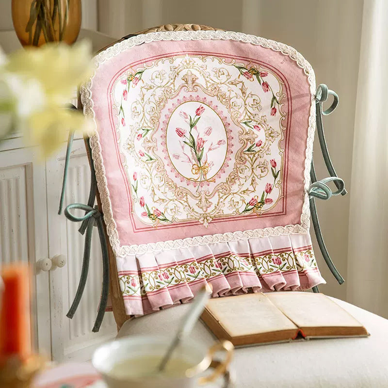 pink lovely tulip chair cover & cushion