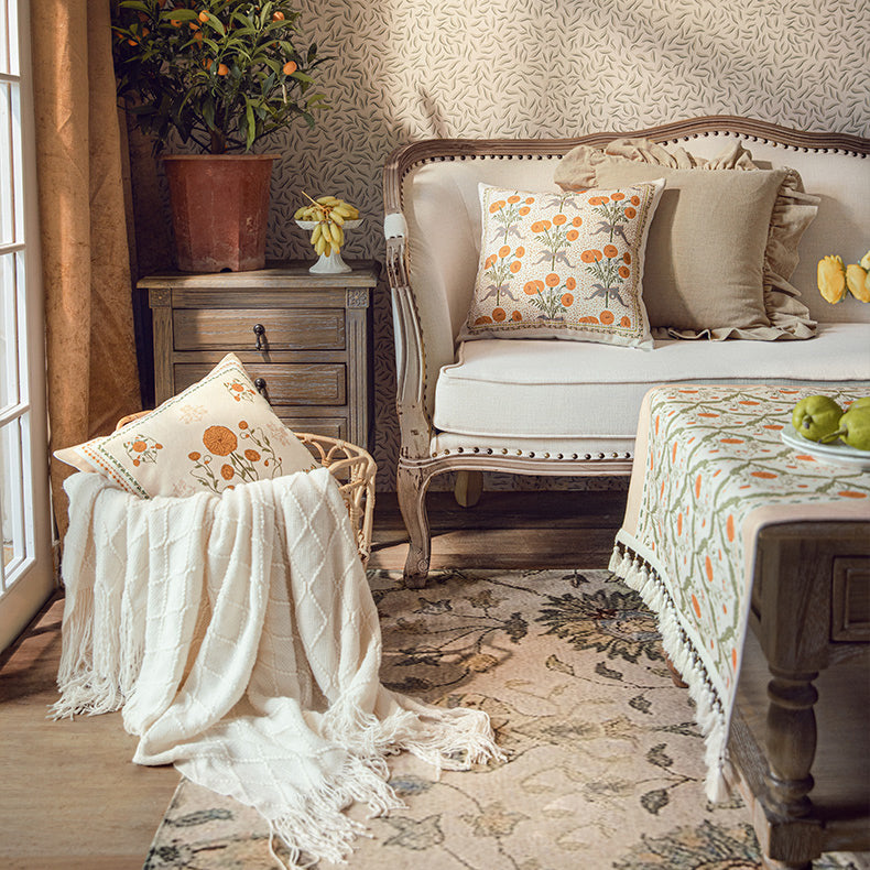 orange margarita square cushion