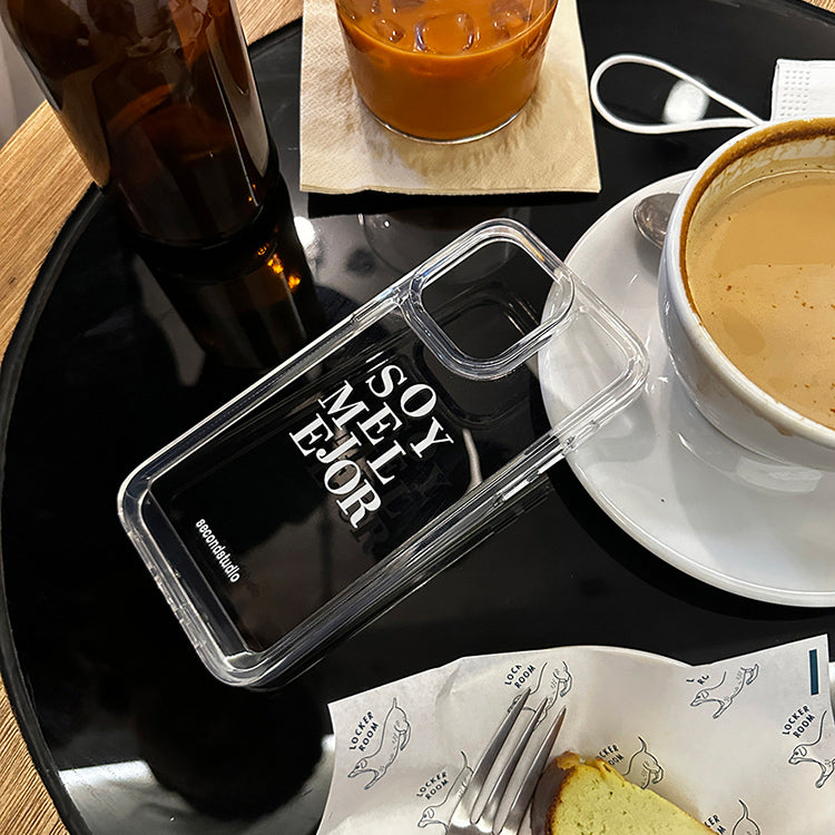 clear logo iPhone case