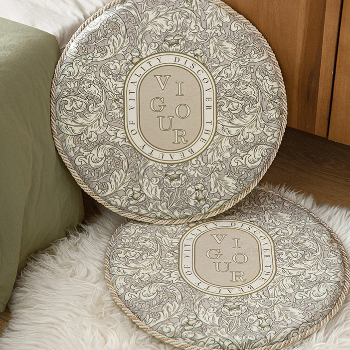 vigour luxury logo round cushion