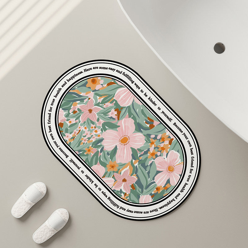 5design brilliant flower bath mat