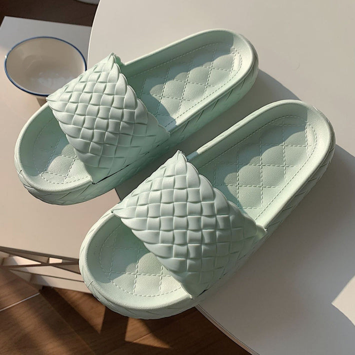 4color weaving rubber roomshoes