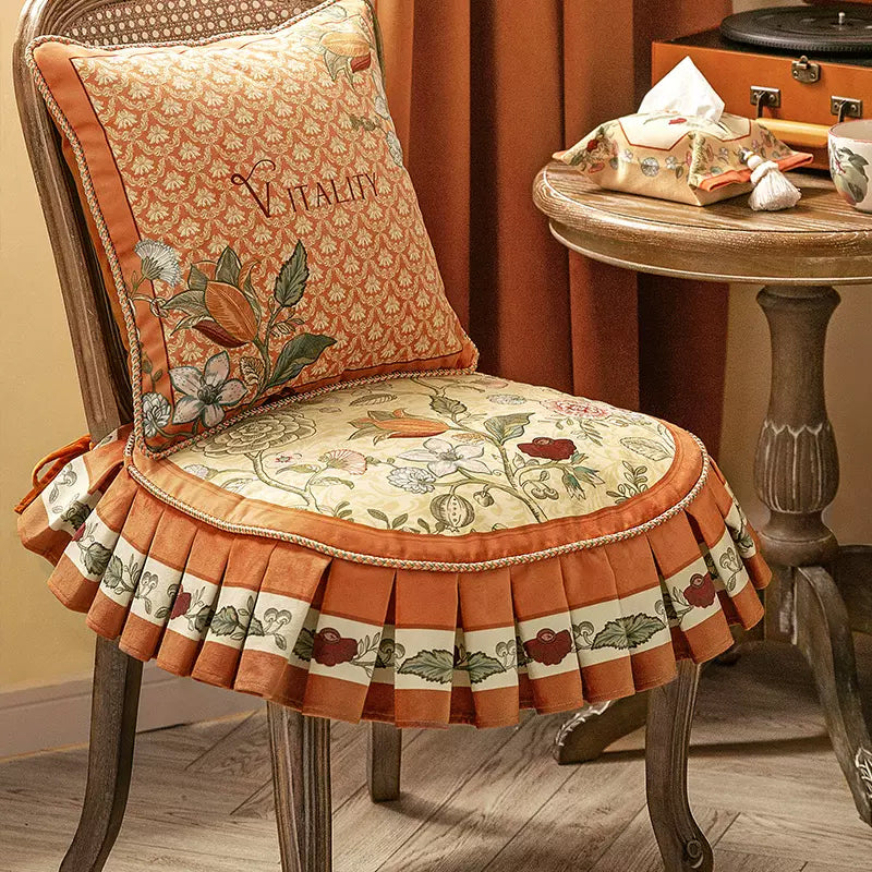 bright floral chair cover & cushion