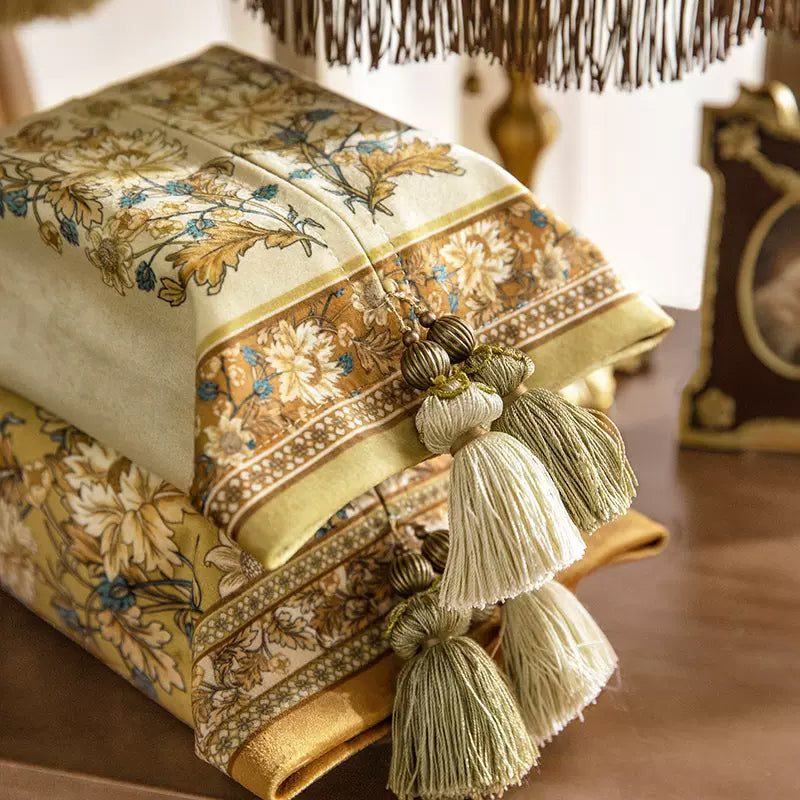 2design retro yellow flower tissue case