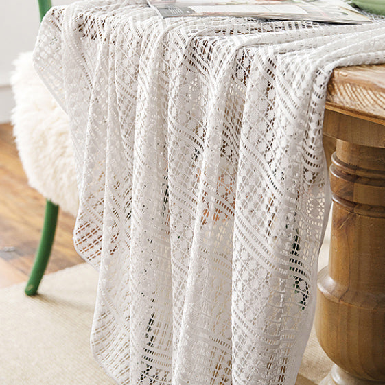 retro white lace table cover