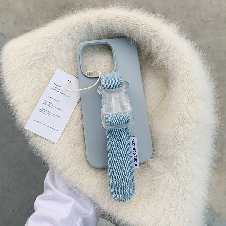 light blue denim belt iPhone case