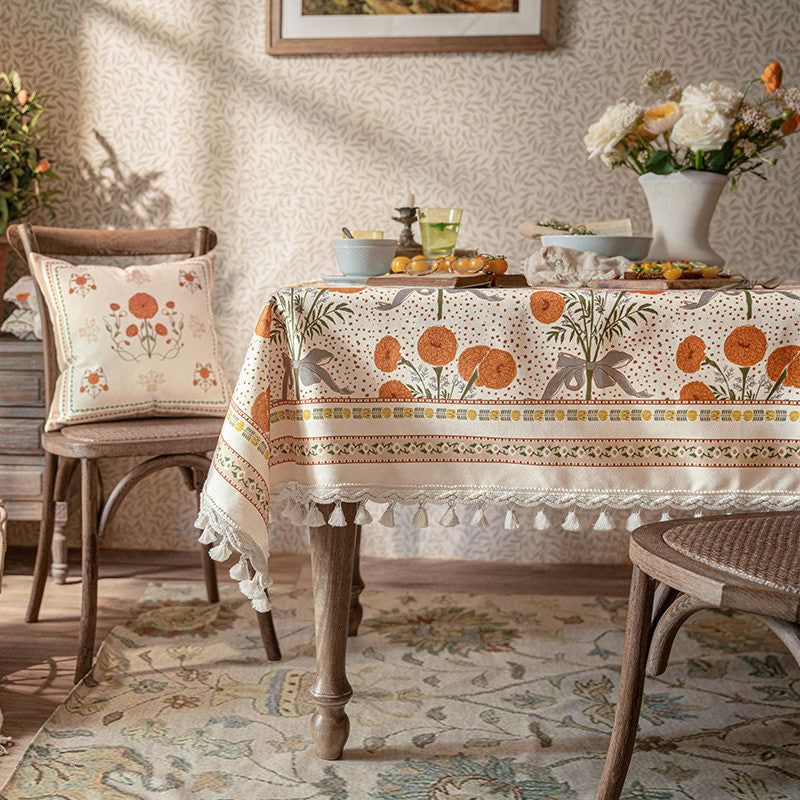 orange margarita table cloth